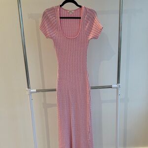 Pink Knit Women's maxi Dress